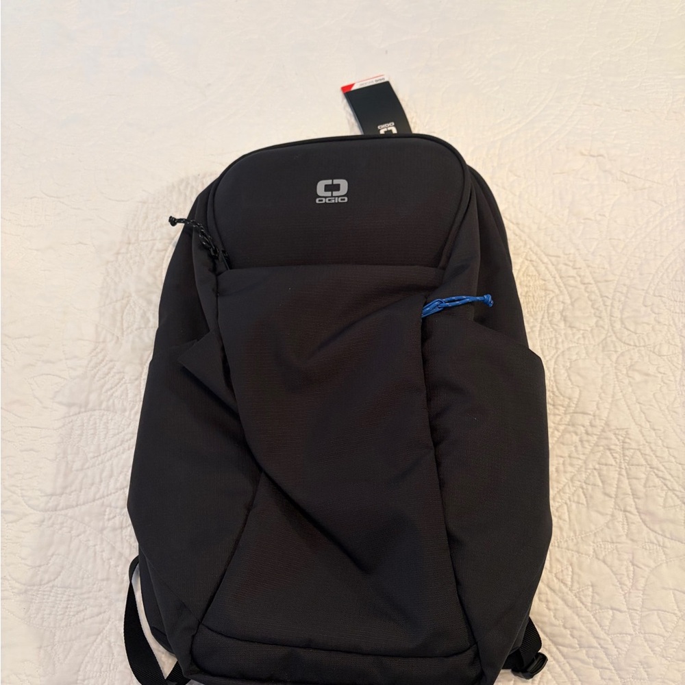 OGIO Black Backpack with Blue Accent